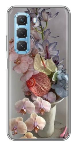 Чехол с картинкой "Разноцветные орхидеи" для Infinix Hot 50 5G