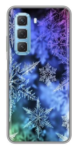 Силиконовый чехол с изображением "Разноцветные снежинки" для Infinix Hot 50 5G