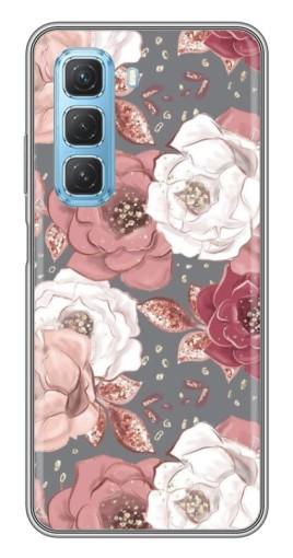 Силиконовый чехол с изображением "Рисунок розы" для Infinix Hot 50 5G