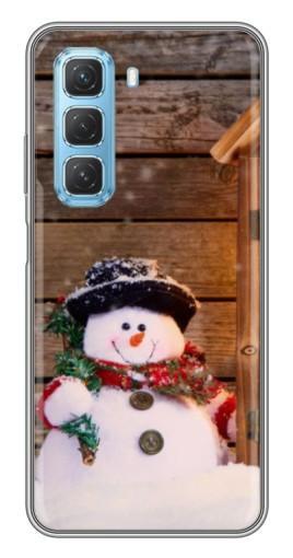 Чехол с картинкой "Рождественский снеговик" для Infinix Hot 50 5G