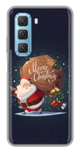 Силиконовый чехол с изображением "Санта с подарками" для Infinix Hot 50 5G