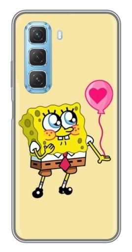 Чехол с принтом "СпанчБоб с шариком" для Infinix Hot 50 5G