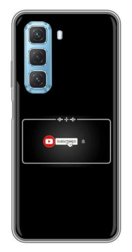Силиконовый чехол с изображением "subscribed" для Infinix Hot 50 5G