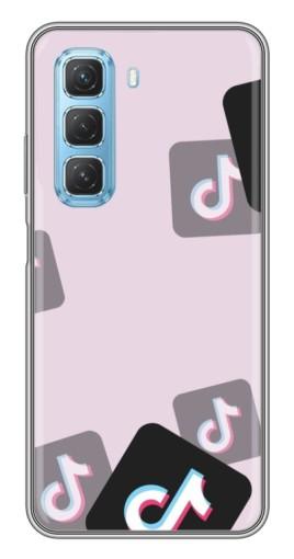 Чехол с принтом "Значки ТикоТока" для Infinix Hot 50 5G