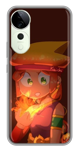 Чехол с картинкой "Amber с огнем" для Vivo T3 Ultra
