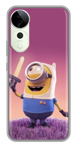 Чехол с картинкой "Миньон с мечом" для Vivo T3 Ultra