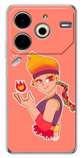 Чехол с печатью "Amber с огоньком" для Tecno Pova 6 Neo 5G