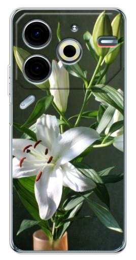 Чехол с печатью "Белые лилии" для Tecno Pova 6 Neo 5G