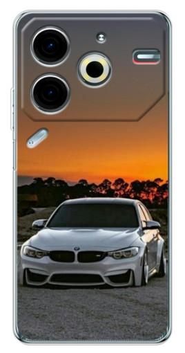 Силиконовый чехол с изображением "BMW белая" для Tecno Pova 6 Neo 5G
