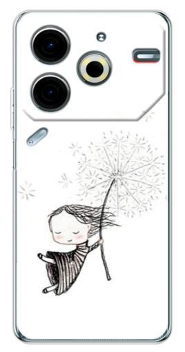 Чехол с принтом "Девочка с одуванчиком" для Tecno Pova 6 Neo 5G