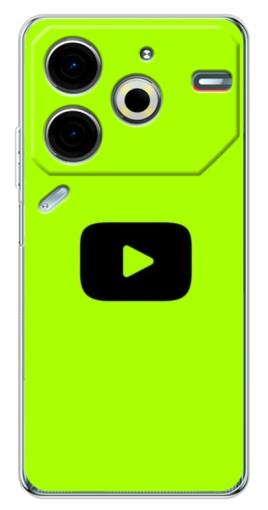 Чехол с принтом "Кнопка Ютуба" для Tecno Pova 6 Neo 5G