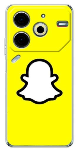 Силиконовый чехол с изображением "Лого Snapchat" для Tecno Pova 6 Neo 5G