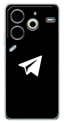 Чехол с печатью "Лого Телеграм" для Tecno Pova 6 Neo 5G