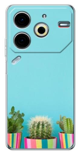 Чехол с картинкой "Маленькие кактусы" для Tecno Pova 6 Neo 5G
