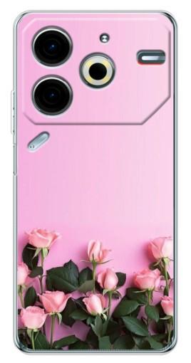 Силиконовый чехол с изображением "Нежные розы" для Tecno Pova 6 Neo 5G