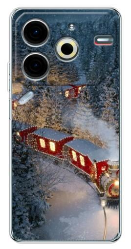 Чехол с картинкой "Новогодний поезд" для Tecno Pova 6 Neo 5G