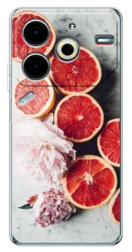 Чехол с печатью "Половинки грейпфрутов" для Tecno Pova 6 Neo 5G