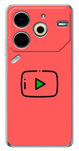 Чехол с картинкой "Рисованная кнопка" для Tecno Pova 6 Neo 5G