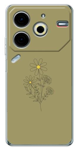 Чехол с картинкой "Рисунок ромашка" для Tecno Pova 6 Neo 5G