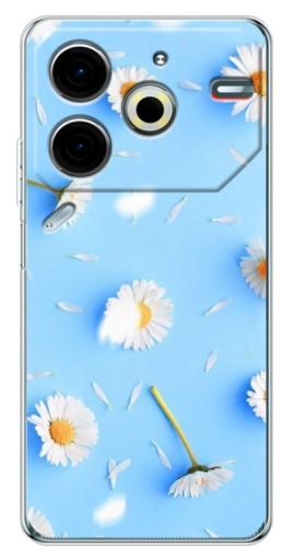 Силиконовый чехол с изображением "Ромашковый фон" для Tecno Pova 6 Neo 5G