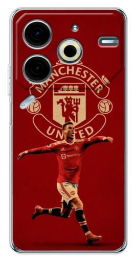 Силиконовый чехол с изображением "Ronaldo в МЮ" для Tecno Pova 6 Neo 5G