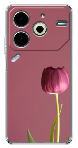 Чехол с печатью "Розовый тюльпан" для Tecno Pova 6 Neo 5G