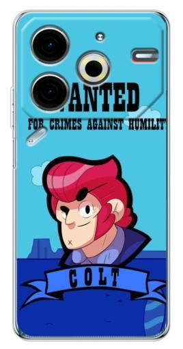 Силиконовый чехол с изображением "WANTED COLT" для Tecno Pova 6 Neo 5G
