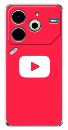 Чехол с печатью "YouTube Кнопка" для Tecno Pova 6 Neo 5G