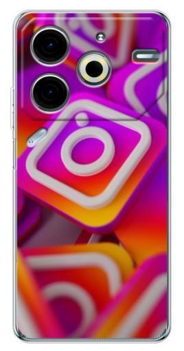 Чехол с принтом "Значки Инстаграм" для Tecno Pova 6 Neo 5G