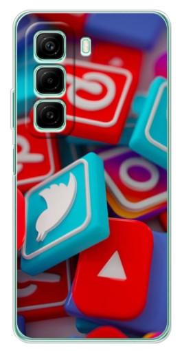 Силиконовый чехол с изображением "3Д эффект" для Infinix Hot 50