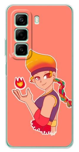 Чехол с картинкой "Amber с огоньком" для Infinix Hot 50