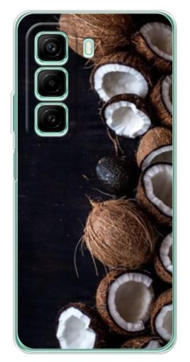 Чехол с принтом "Кокосы на черном" для Infinix Hot 50