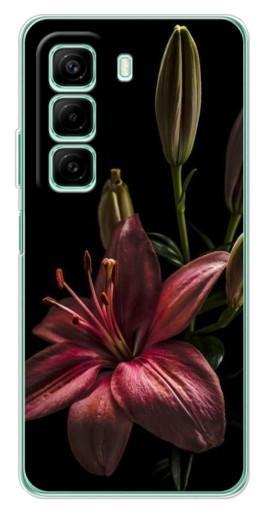 Чехол с принтом "Красная лилия " для Infinix Hot 50