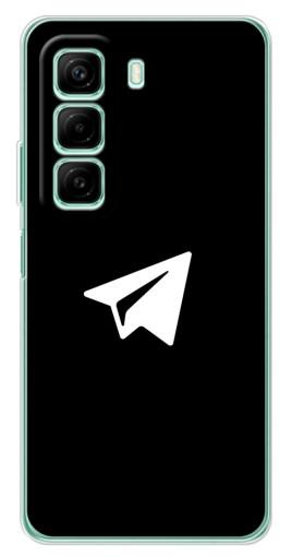 Силиконовый чехол с изображением "Лого Телеграм" для Infinix Hot 50