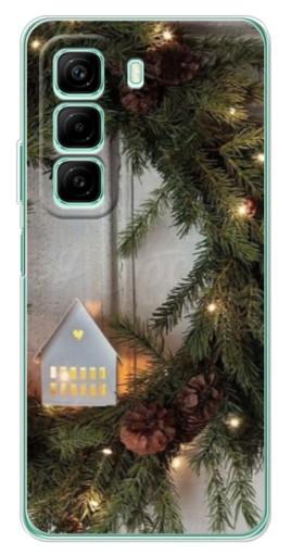 Чехол с картинкой "Новогодний венок" для Infinix Hot 50