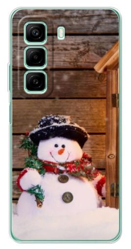 Силиконовый чехол с изображением "Рождественский снеговик" для Infinix Hot 50