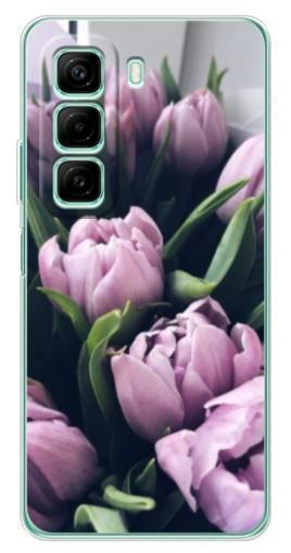 Чехол с принтом "Сиреневые тюльпаны" для Infinix Hot 50