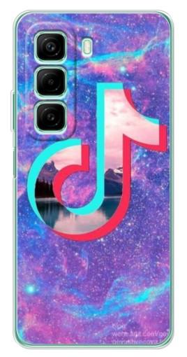 Силиконовый чехол с изображением "ТикТок мраморный" для Infinix Hot 50