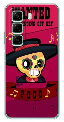 Чехол с печатью "WANTED POCO" для Infinix Hot 50