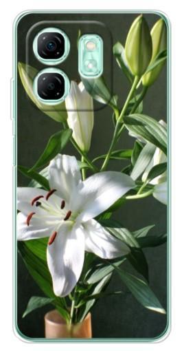 Чехол с принтом "Белые лилии" для Infinix Smart 9