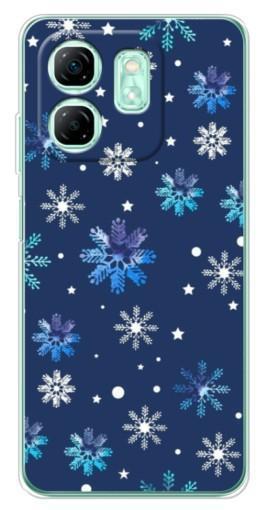Чехол с печатью "Фон с снежинками" для Infinix Smart 9