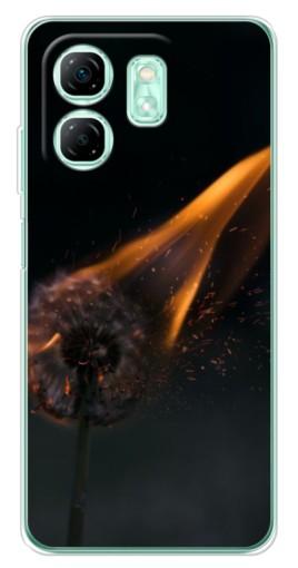Чехол с принтом "Горящий одуванчик" для Infinix Smart 9