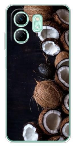 Чехол с печатью "Кокосы на черном" для Infinix Smart 9