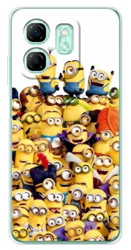 Силиконовый чехол с изображением "Куча миньонов" для Infinix Smart 9