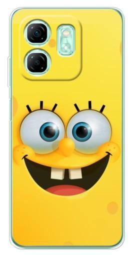 Чехол с печатью "Квадратный Губка Боб" для Infinix Smart 9