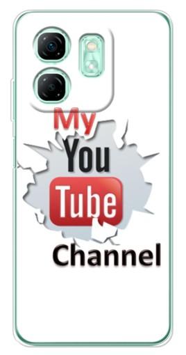 Чехол с печатью "My YouTube" для Infinix Smart 9