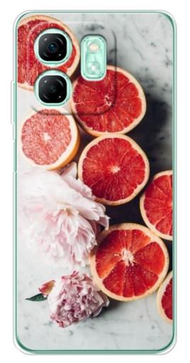Силиконовый чехол с изображением "Половинки грейпфрутов" для Infinix Smart 9