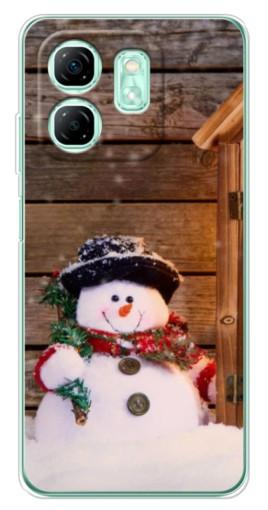 Чехол с картинкой "Рождественский снеговик" для Infinix Smart 9