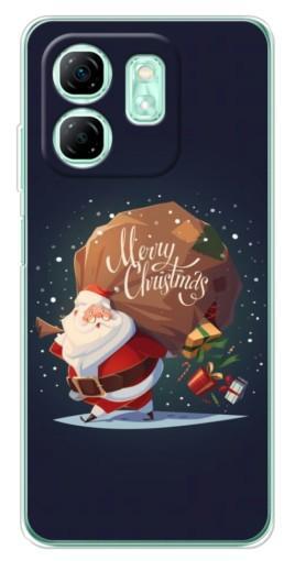 Силиконовый чехол с изображением "Санта с подарками" для Infinix Smart 9
