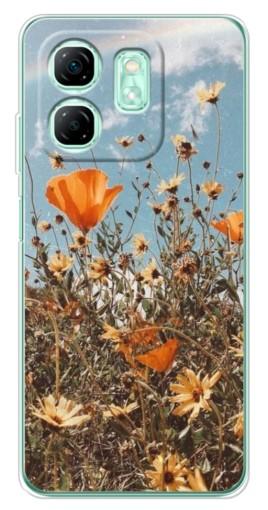 Чехол с картинкой "Желтые цветы" для Infinix Smart 9
